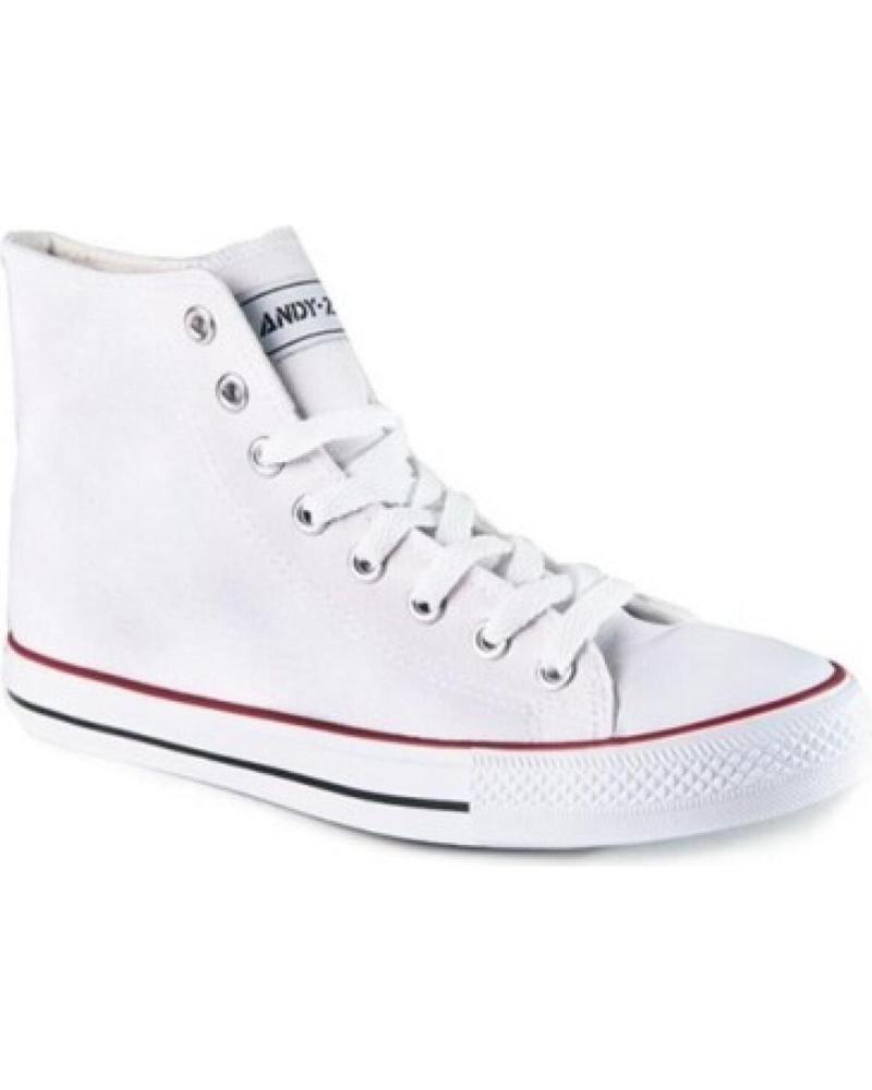 Sapatilhas de Mulher e Homem ANDY-Z ZAPATILLAS BOTA BLANCO AZ1006-WHITE NEGRO