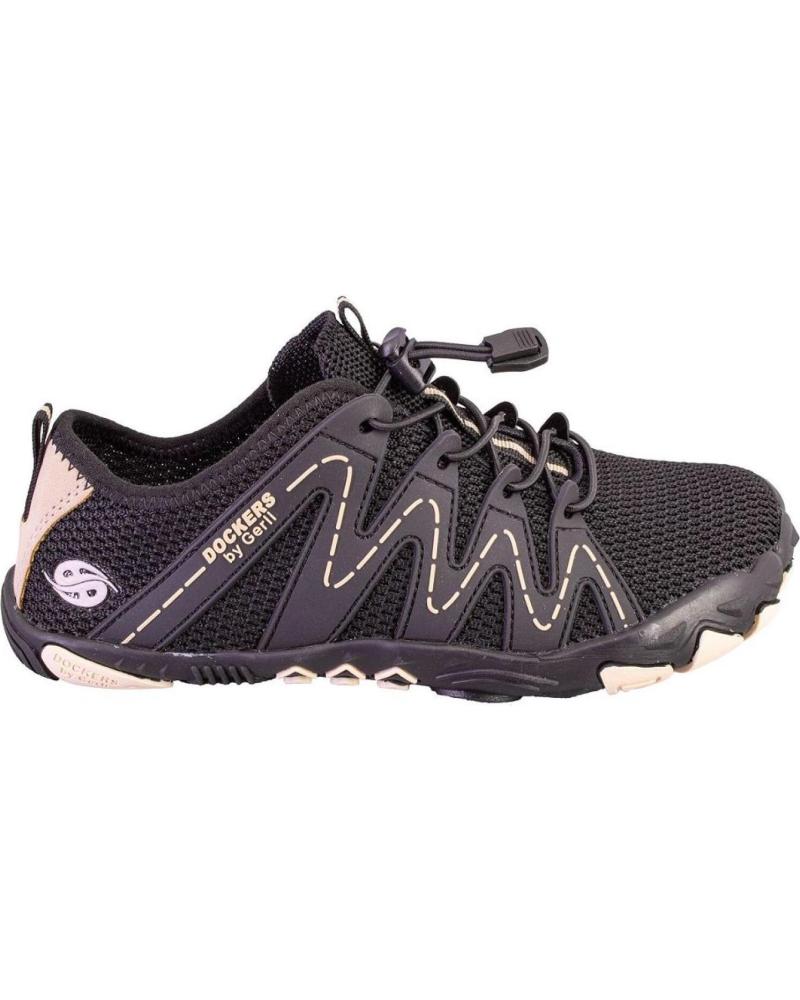 Deportivas de Mujer DOCKERS 56MH202 ZAPATILLAS CASUAL DE MUJER NEGRO Y ROSA
