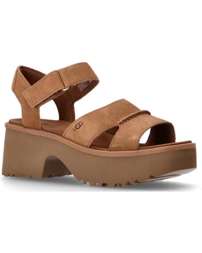 Ugg Sandalias Planas 1167475 Mujer Cuero Marrón