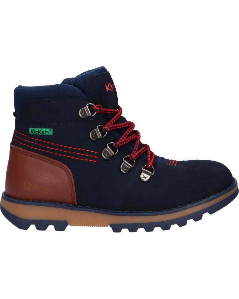 Botines de Niño KICKERS 878760-10 KICKNATURE CUIR 103 MARINE ROUGE