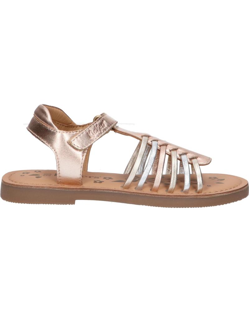 Sandalias de Niña KICKERS 1215861-30-0 KICK PRELLA SHEEP METAL 151 OR ROSE MULTICO