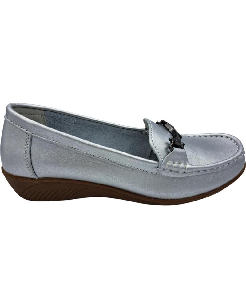Sapatos de Mulher CALZADOMANIA MOCASIN SENORA PIEL PLATA