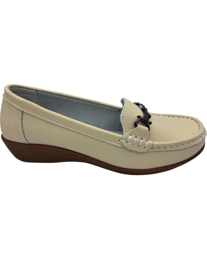 Sapatos de Mulher CALZADOMANIA MOCASIN SENORA PIEL BEIGE