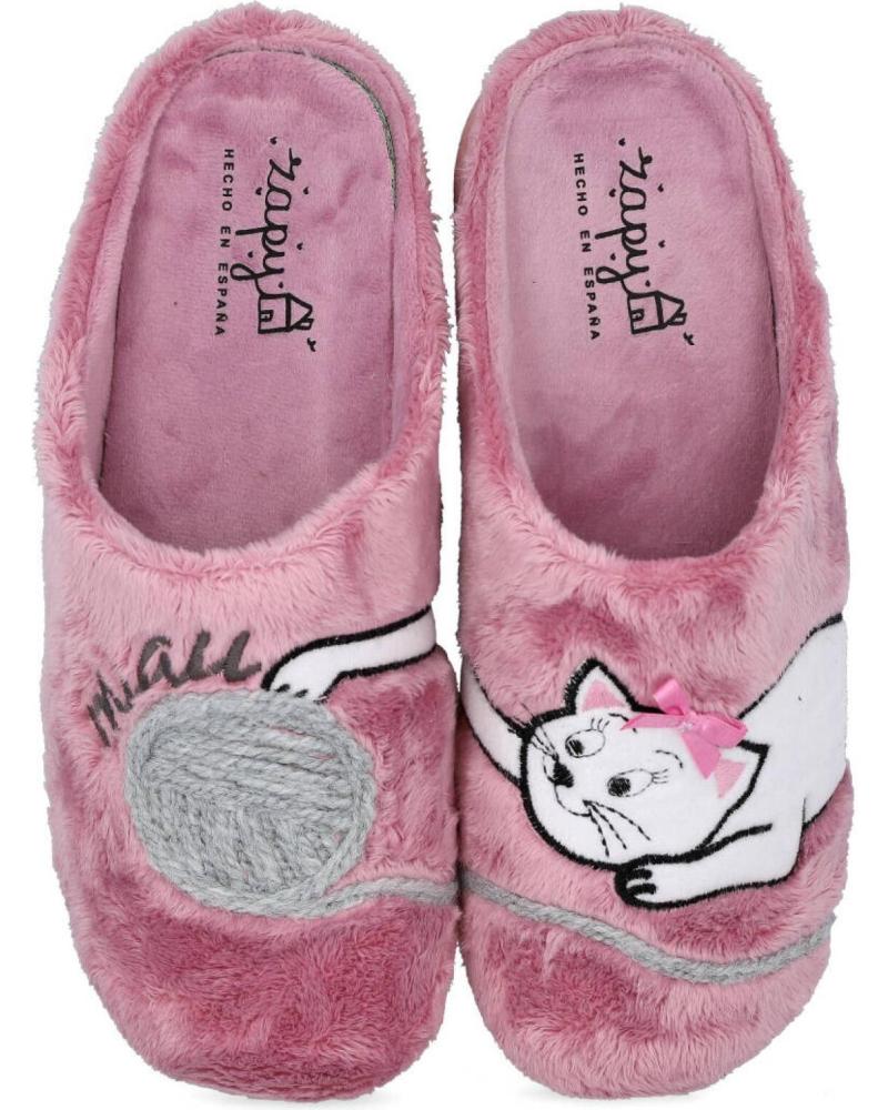 Calzado de casa de Mujer y Niña ZAPY AC501126 ZAPATILLAS DE CASA NINA VINO