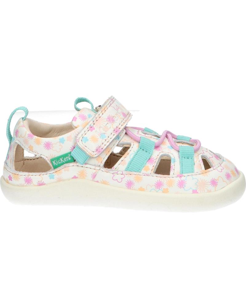 Sandalias de Niña KICKERS 1201323-10-0 KICK FRONY NAPPAPRINT 33 BLANC IMPRIME F