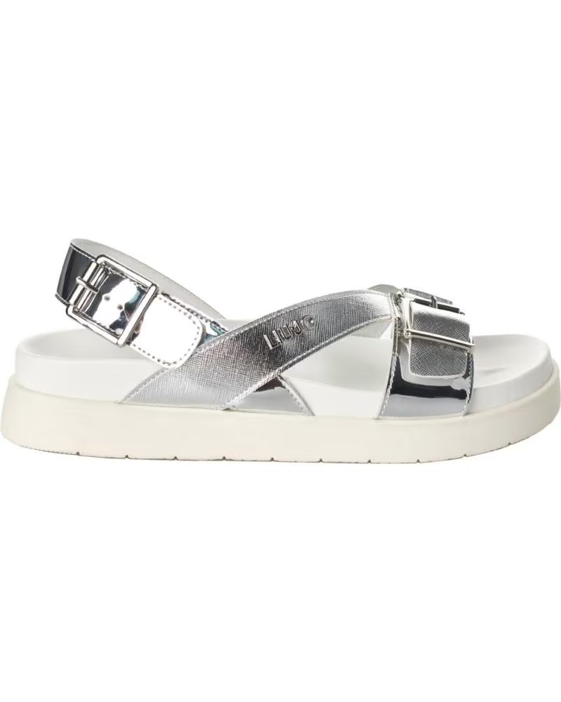 Liu Jo Sandalias de Plataforma 4A4727EX257 para Mujer Blanco Plateado