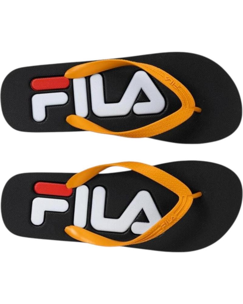 CHANCLAS FILA TROY SLIPPER FFM0007-83483 FL NEGRO AMARILLO AZUL