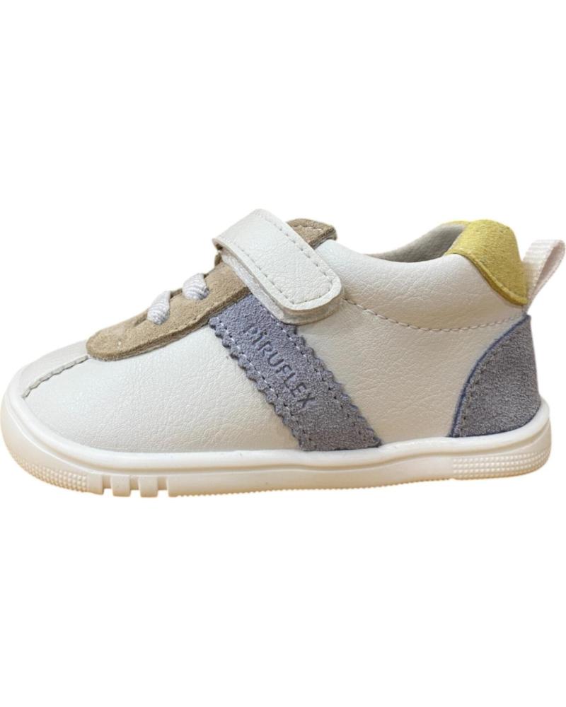 Esportes de Menina e Menino PIRUFIN ZAPATILLAS DE DEPORTE PIRUFLEX BLANCO Y CAMEL