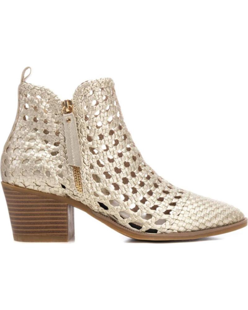 Botines de Mujer CARMELA BOTIN TACON FABRICADO EN PIEL CON CIERRE DE CREMALLERA ORO