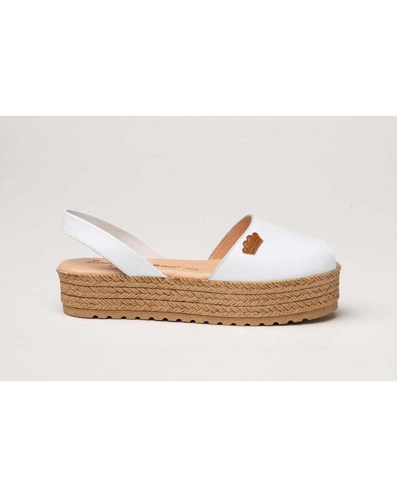 Sandalias de Mujer EVA MAÑAS IBICENCA NAPA GEL-MEMORY FOAM 1258 BLANCO