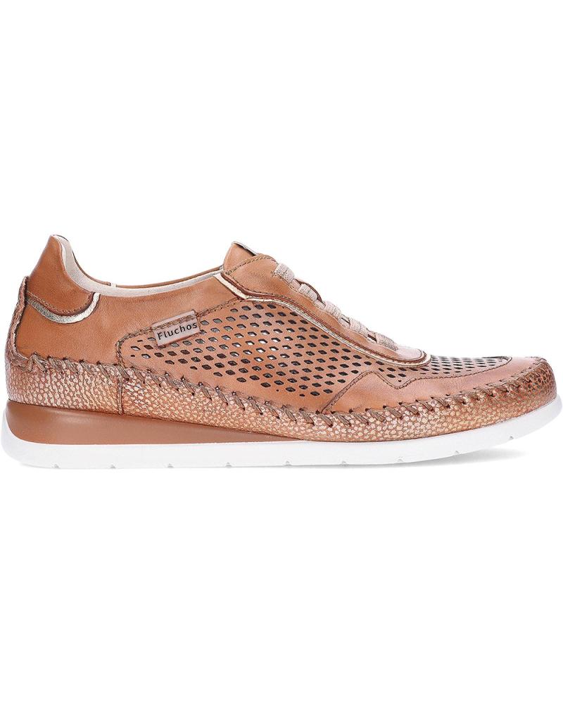FLUCHOS ZAPATILLAS SELLA F2143 DE PIEL CON PERFORACIONES DORE