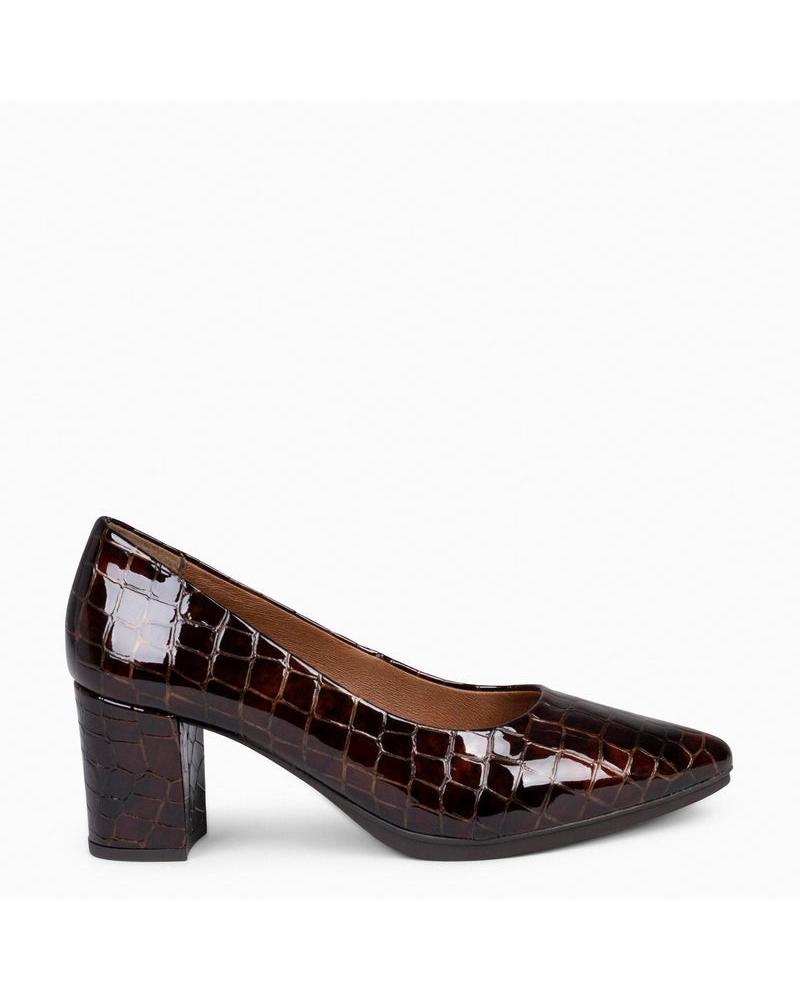 Sapatos de salto de Mulher MIMAO URBAN S COCO - ZAPATOS DE TACON CON TEXTURA DE COCODRILO - C CAFé