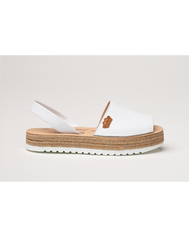 Sandálias de Mulher EVA MAÑAS IBICENCA ANTE TRENZAS GEL-MEMORY FOAM1252 BLANCO