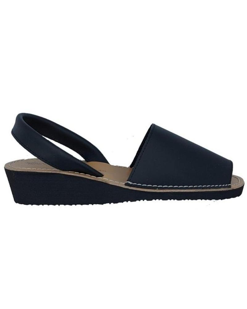 Sandálias de Mulher HURAN MENORQUINA PIEL CUNA NEGRO