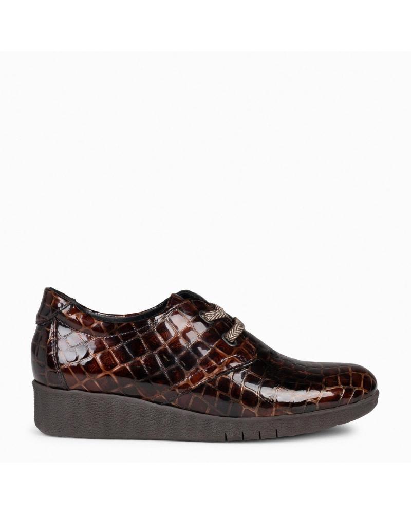 Sapatos de cunha de Mulher MIMAO BLUCHER COCO - MOCASIN CORDONES ELASTICOS MARRON MARRóN