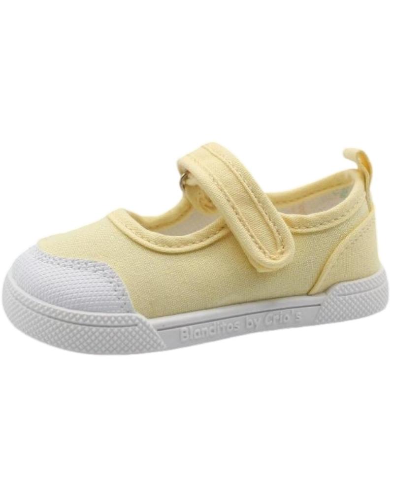 Zapatos de Niña BLANDITOS MERCEDITAS DE LONA RESPETUOSAS BY CRIOS AMARILLO