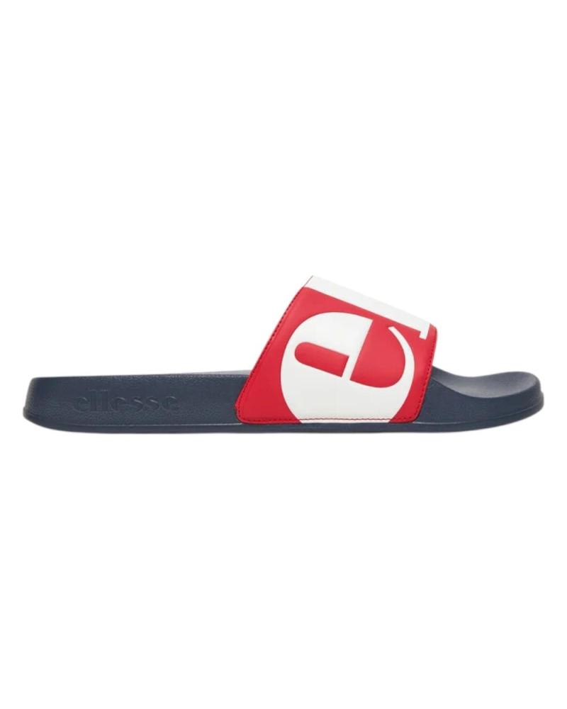 CHANCLAS ELLESSE ROJO MARINO CON LOGO GRANDE RED-NAVY