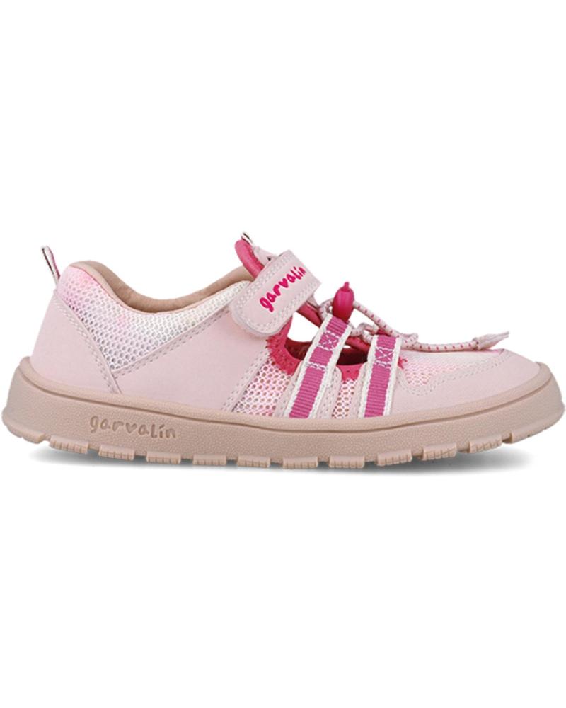 GARVALÍN SANDALIA BAREFOOT ROSA CON ELÁSTICOS PARA NIÑA (REF. 252505) ROSA