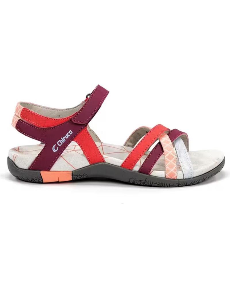 SANDALIAS DEPORTIVAS CHIRUCA MALIBU 17 PARA MUJER - BURDEOS ROJO MULTICOR ROJO