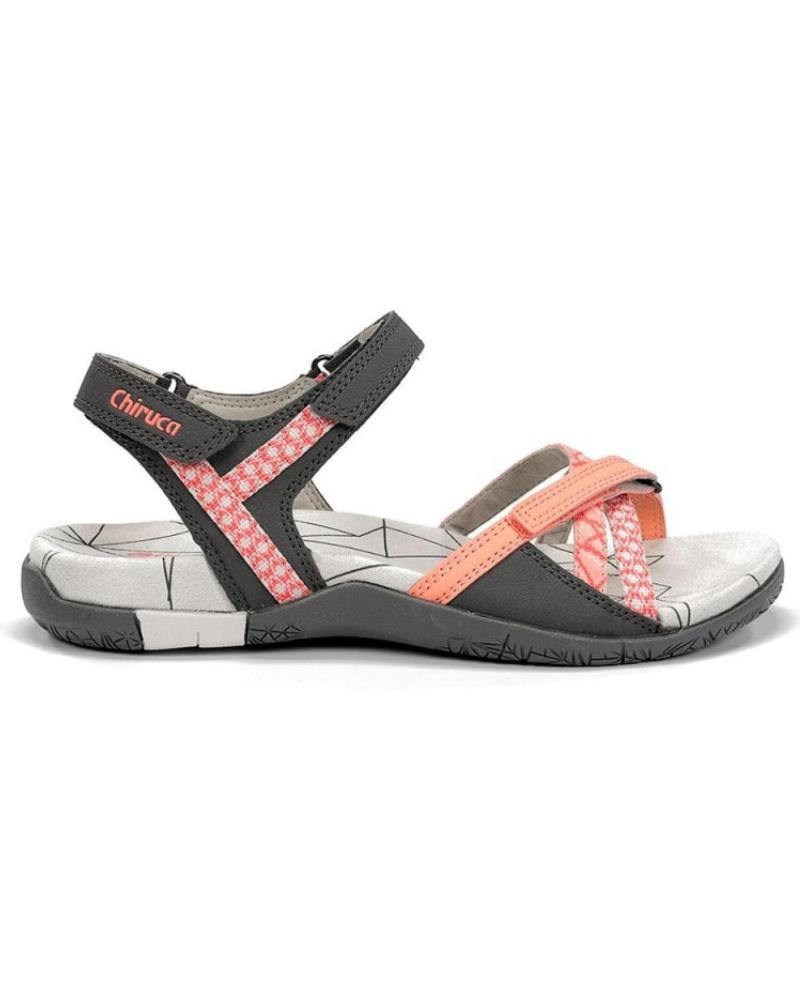 SANDALIAS CHIRUCA VALENCIA 28 PARA MUJER - GRIS ROSA MULTICOR GRIS-ROSA