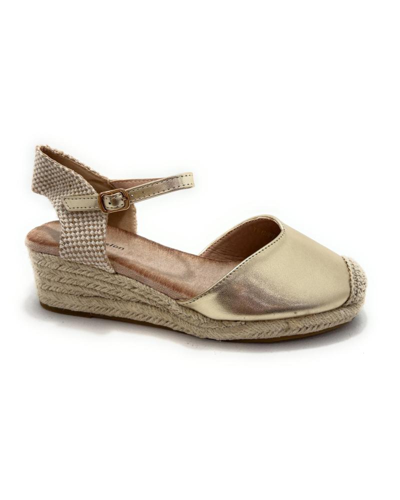 Sandalias de Mujer CHIC VISION ESPARDENAS CUNA MEDIA CORTE PICO HEBILLA AMARILLO