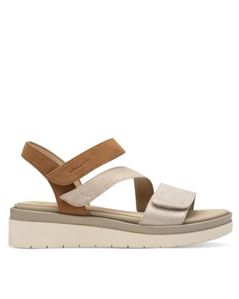 Sandalias de Mujer TAMARIS 88705 PIEL BEIG NEGRO