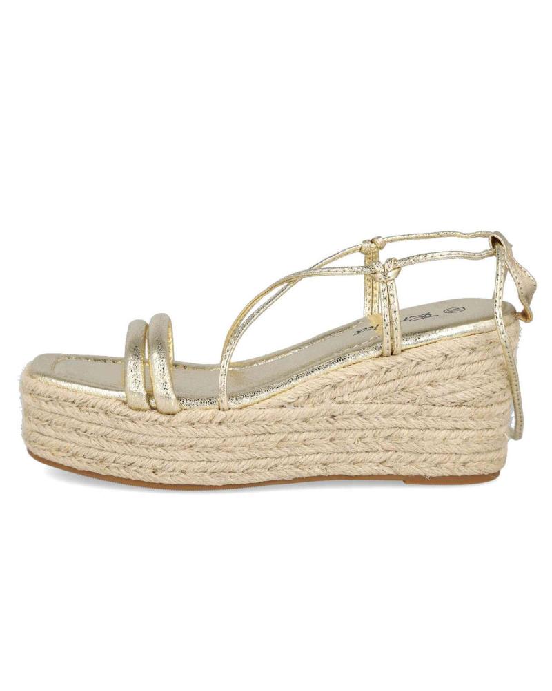 Sandalias de Mujer L&R SHOES CUNAS DE ESPARTO LR SHOES MDJNS336 PARA MUJER EN COLOR METAL METALIZADO