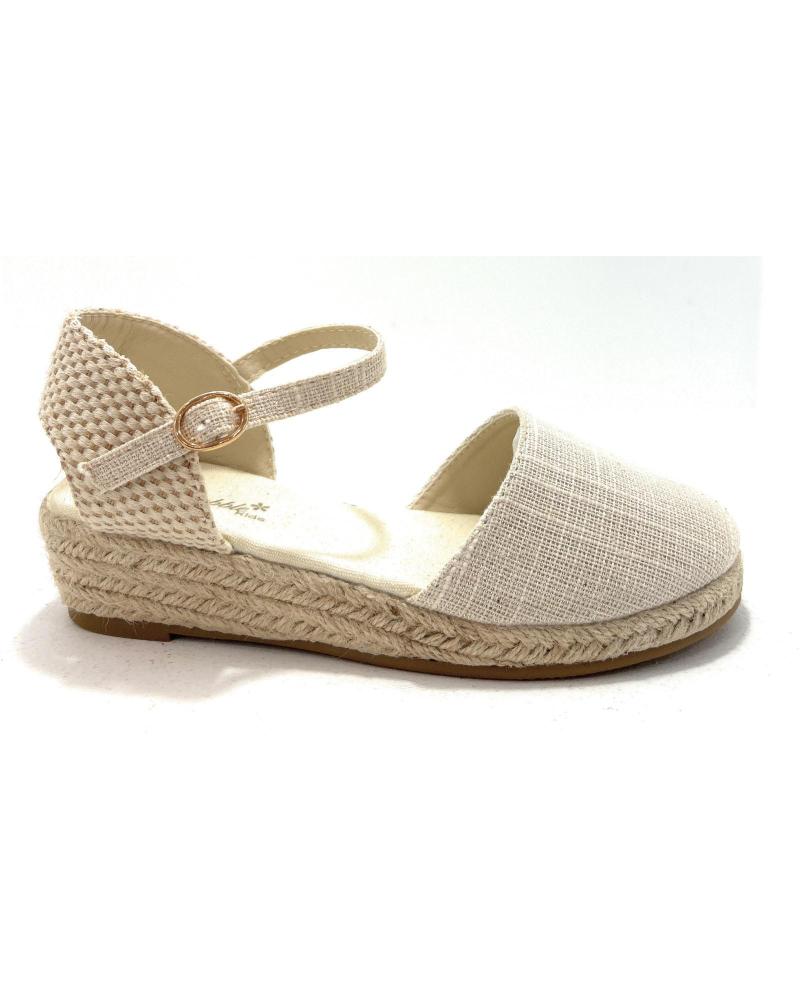 Sandalias de Niña BUBBLE BOBBLE ESPARDENAS NINA CUNA TEJIDO CORREA CON H BEIGE