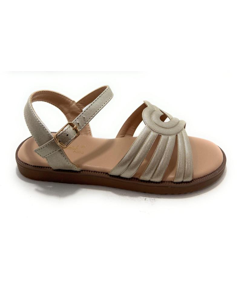 Sandalias de Niña BUBBLE BOBBLE SANDALIAS NINA PIEL HEBILLA CORAZON AMARILLO