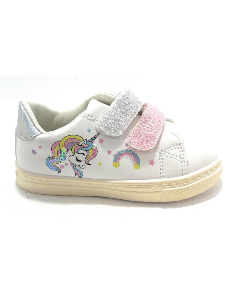 Deportivas de Niña BUBBLE BOBBLE DEPORTES NINA TIRAS ADHESIVAS BRILLO UNI BLANCO