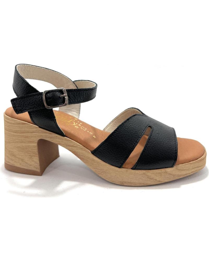 Sandálias de Mulher DUENDY SANDALIAS MUJER TACON PIEL HEBILL NEGRO