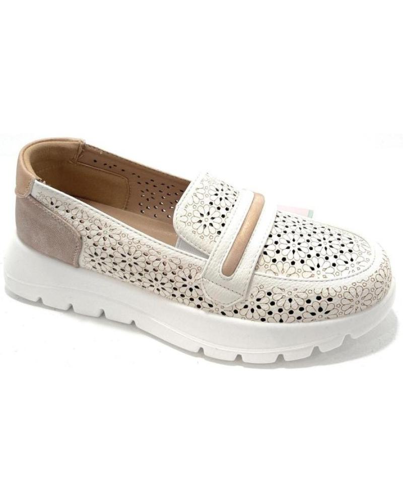 Mocasines de Mujer MYSOFT MOCASIN MUJER PICADO CONFORT BLANCO