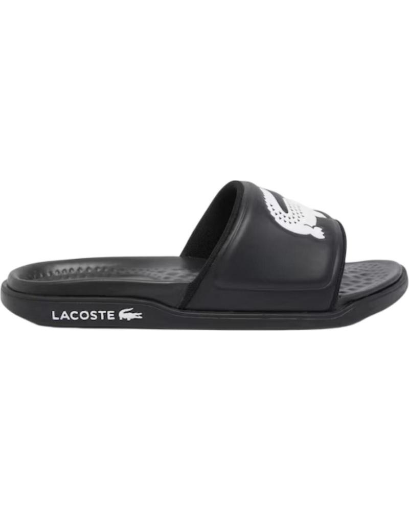 CHANCLAS LACOSTE SERVE SLIDE DUAL NEGRO NEGRO