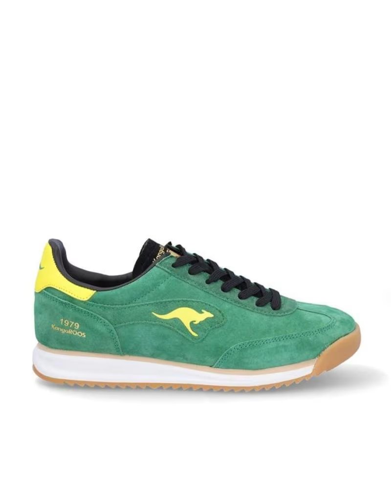 Kangaroos Deportivas de Hombre K89-6 Ante Verdeante Verde