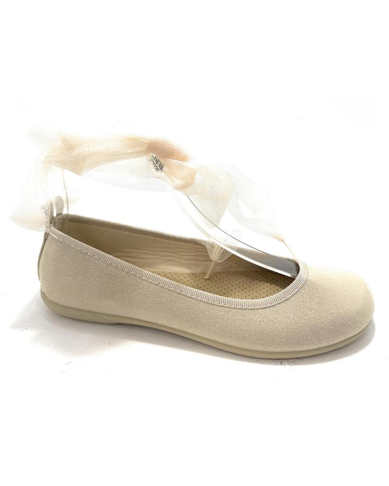Sapatos de Menina DHEYMAR MANOLETINAS NINA CORREA HEBILLA VESTIR BEIGE