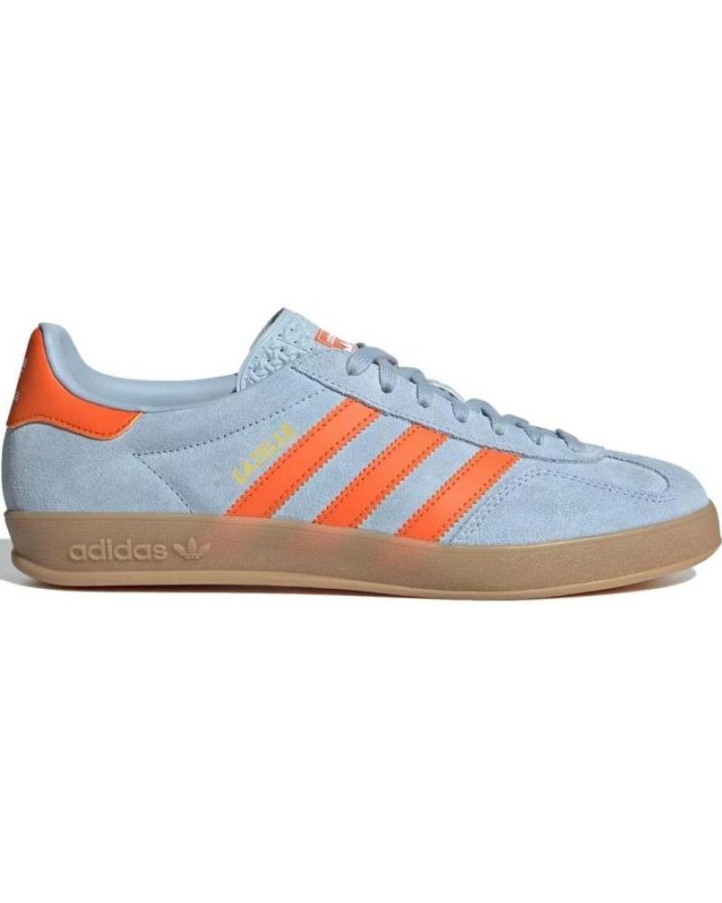 Deportivas de Hombre ADIDAS GAZELLE INDOOR JH5405 WONDER BLUE - ORANGE - CLOUD WHITE - 4 LIGHT BLUE