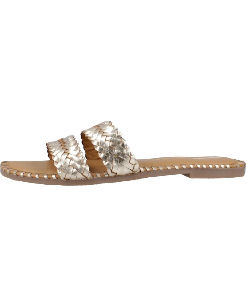 GIOSEPPO SANDALIAS PLANAS DE PIEL TRENZADO PLATINO PLATINO