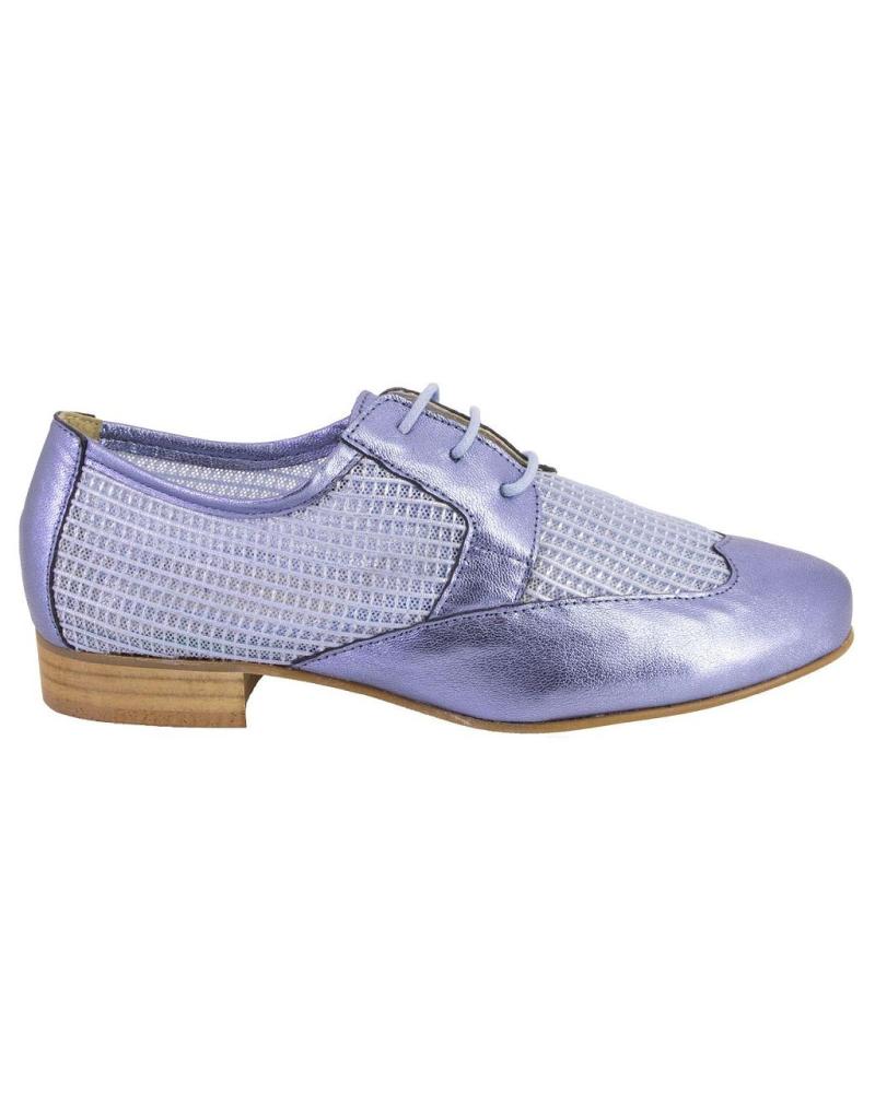 Sapatos de Mulher SALONISSIMOS TATY-25 ZAPATOS CON CORDONES DE MUJER PIEL AZUL