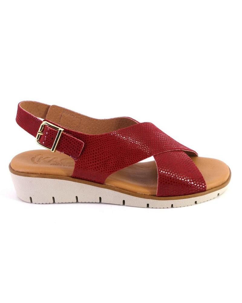 Sandalias de Mujer KAOLA 2275LUCERTOLA SANDALIAS DE MUJER PIEL ROJO