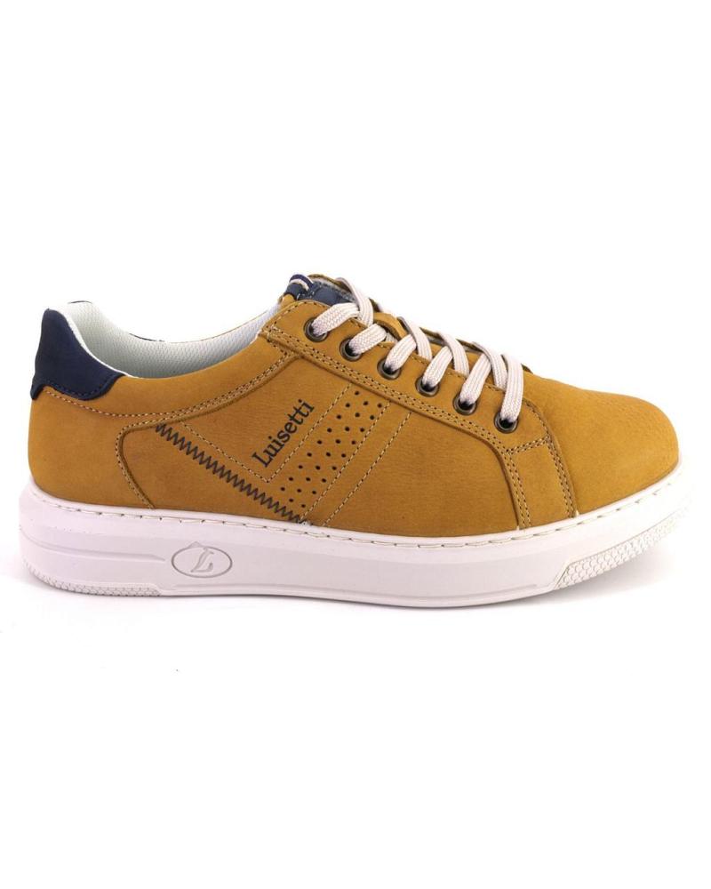 Deportivas de Hombre LUISETTI 39100 ZAPATILLAS CASUAL DE HOMBRE NOBUK MOSTAZA