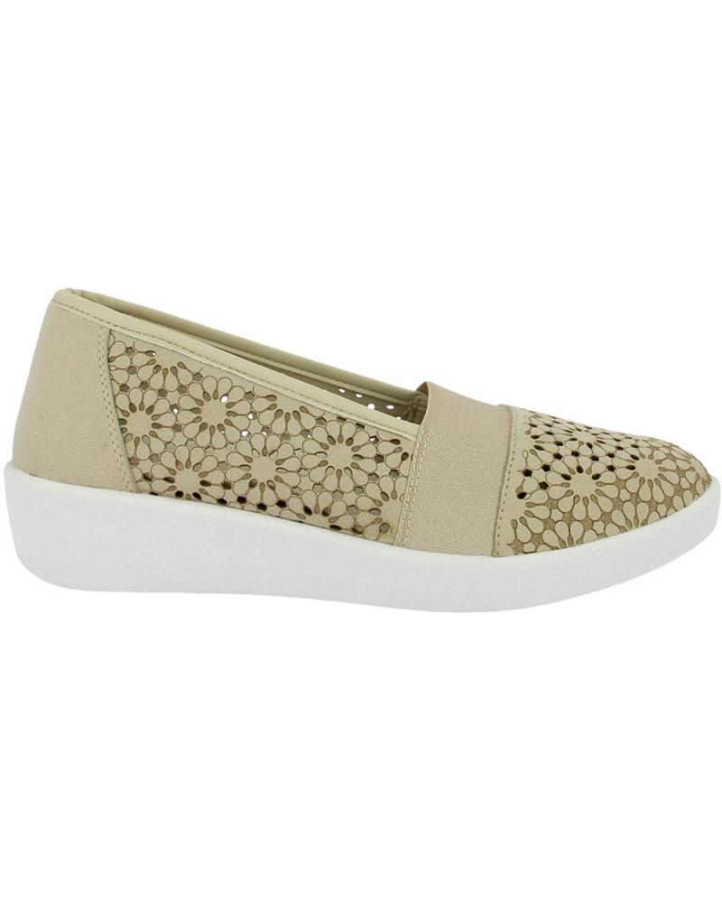 Sabrinas de Mulher D`CUTILLAS MOCASINES PARA MUJER DOCTOR CUTILLAS 38474 TROQUELADO FLORES PLATINO