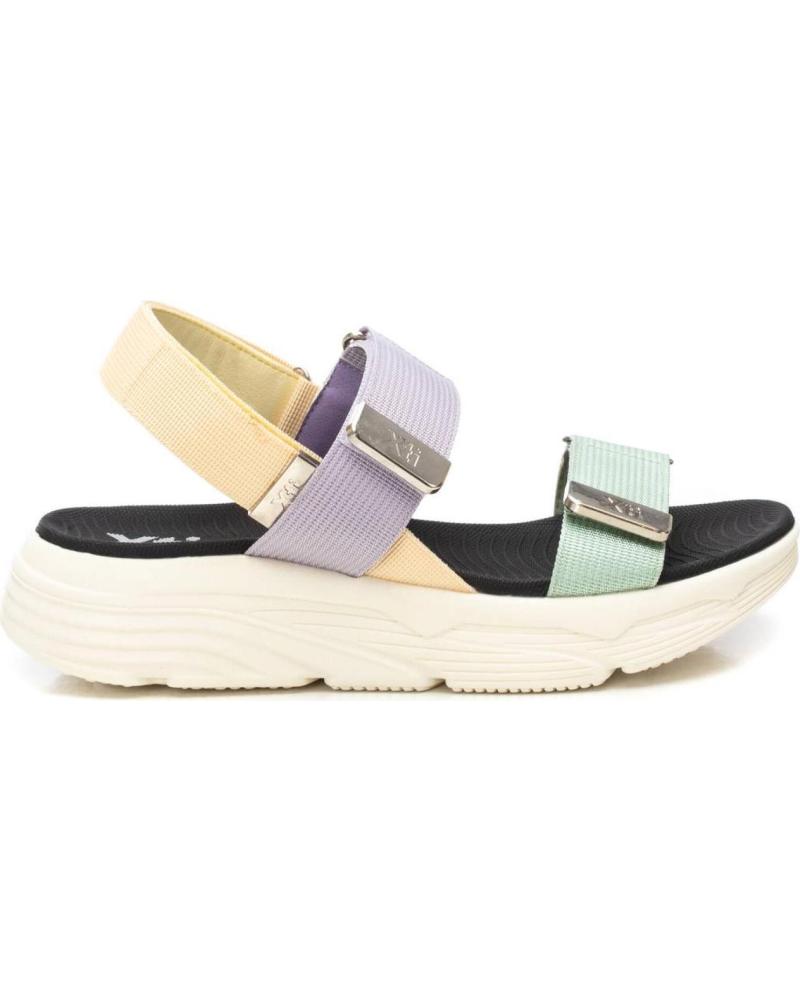 SANDALIAS XTI DE LONA CON VELCROS MULTICOLOR AZUL