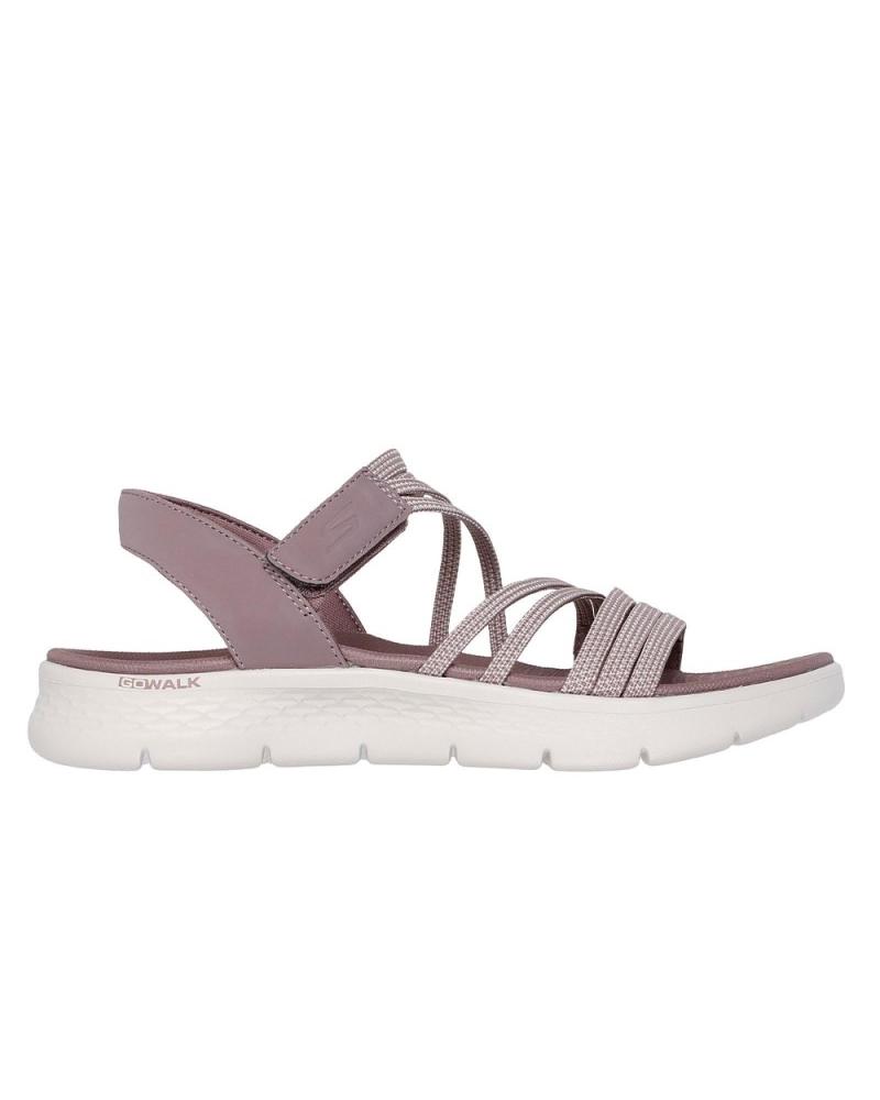 SANDALIAS PLANAS SKECHERS 141473 GO WALK FLEX ROSA BEIGE ROSA