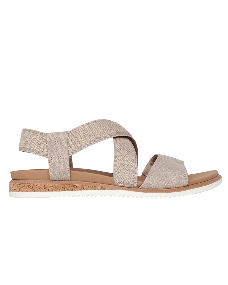 Sandalias de Mujer SKECHERS SANDALIAS PLANAS MUJER 114705 TAUPE MARRóN