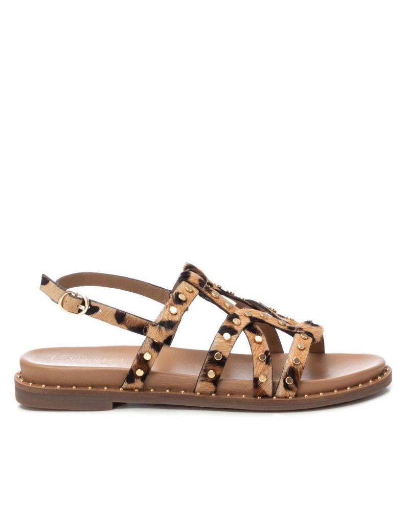 SANDALIAS CARMELA CON ESTAMPADO LEOPARDO BEIGE LEOPARDO