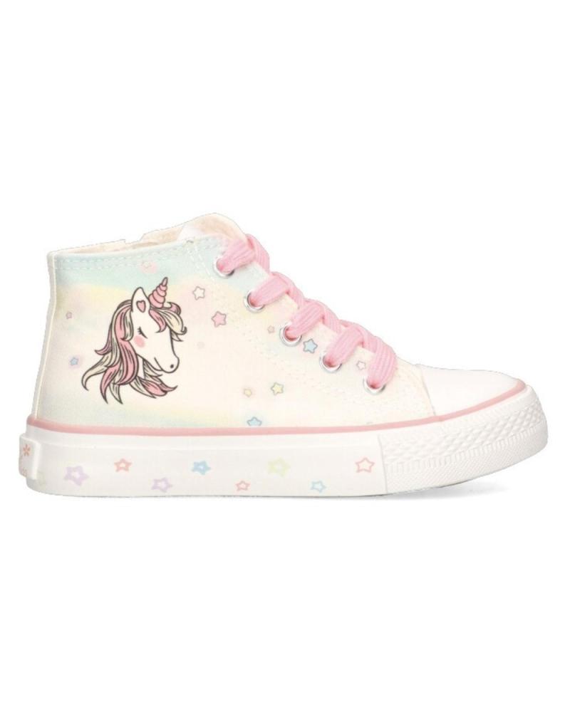 Deportivas de Niña BUBBLE BOBBLE BUBBLE BOTETA DEPORTIVA DE LONA CREMALLERA PARA NINA C912 C BLANCO