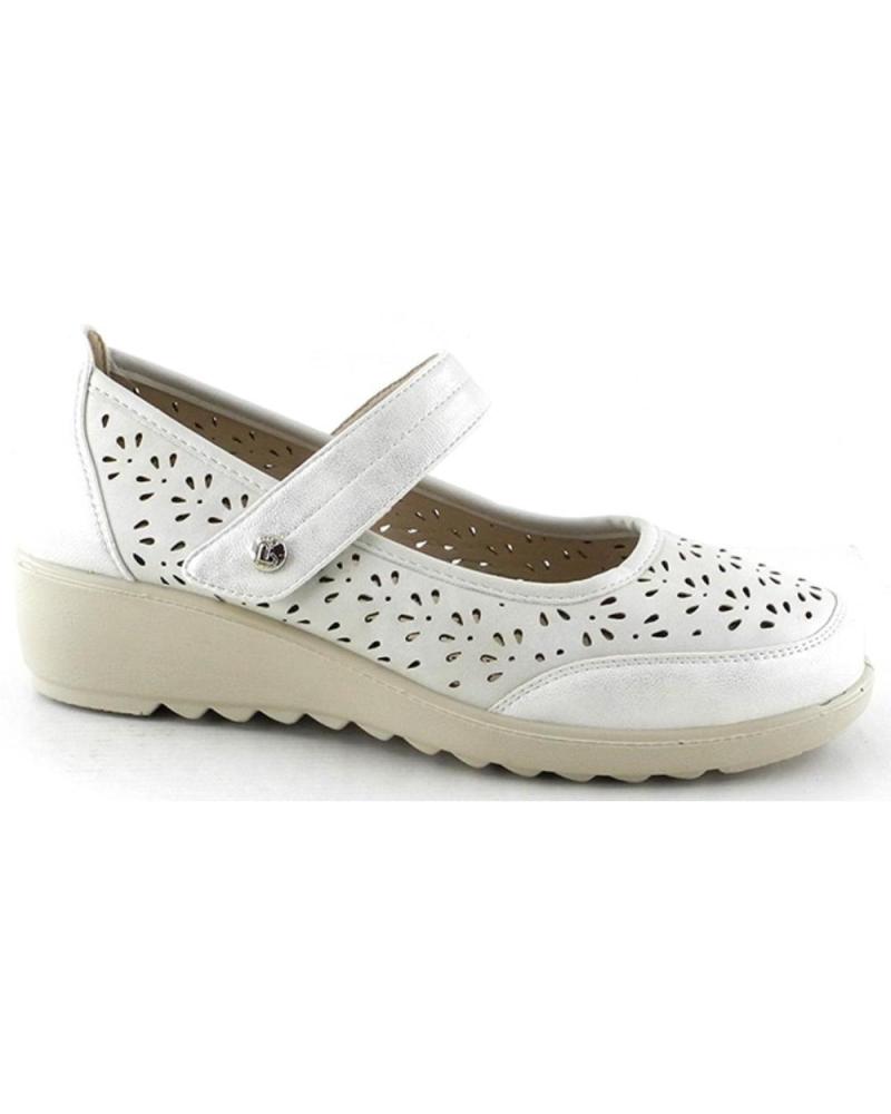 Bailarinas de Mujer AMARPIES MERCEDITAS VELCRO PARA MUJER ATL28336 COLOR HIELO