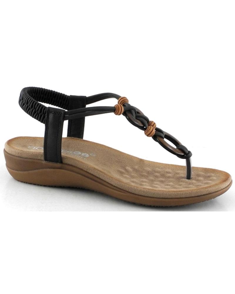 Sandalias de Mujer AMARPIES SANDALIA CONFORT CON ELASTICOS PARA MUJER ABZ28687 NEGRO