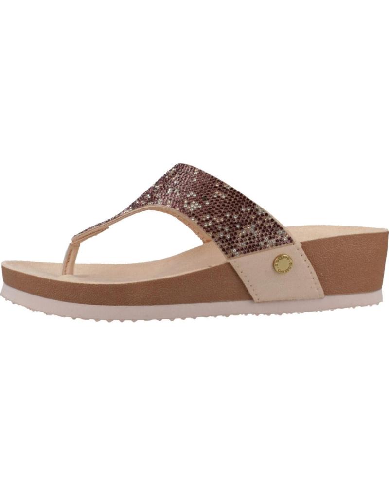 SANDALIAS GIOSEPPO STODDARD CON CUÑA Y TIRAS DE PEDRERÍA ROSA