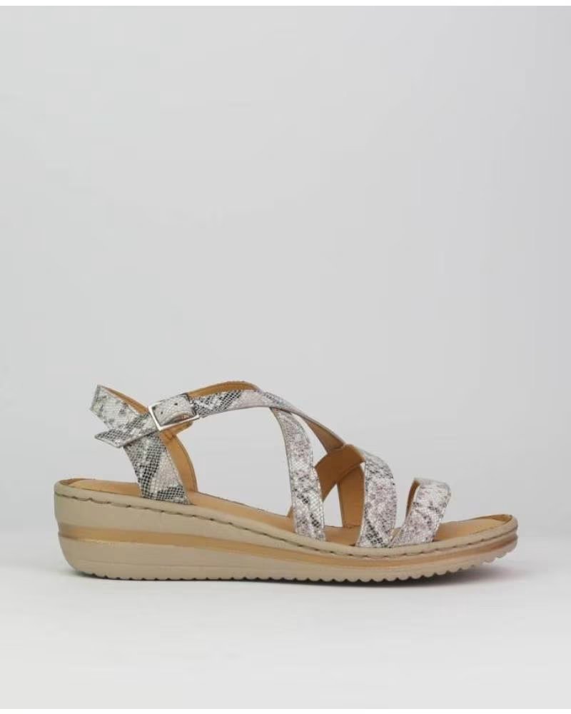 Kangaroos Sandalias de Mujer Elio Berhanyer EB1223-12 Serpiente Blancoserpiente Blanco